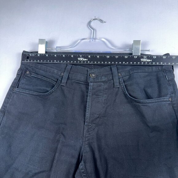 Hudson Slim Straight Leg Jeans Women's Size 32 Mid Rise Dark Wash Black - Picture 7 of 12